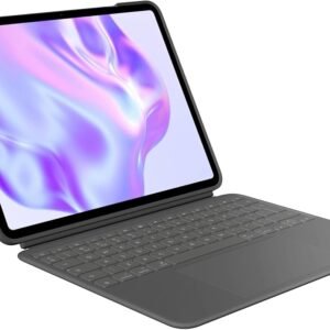 Logitech Combo Touch iPad Air 13-inch (M2, M3 & M4) (2024, 2025 & 2026) Keyboard Case - Detachable Backlit Keyboard with Kickstand, Comfortable Typing, Multi-use Mode - US Intl Layout - Oxford Grey