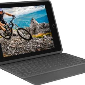 Logitech Rugged Folio - iPad (7th, 8th & 9th gen) Protective Keyboard Case with Smart Connector and Durable Spill-Proof Keyboard Black 7.4 x 0.9 x 10.2