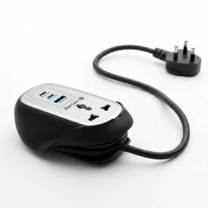 GRIP 5-in-1 Desktop Power Strip With 67W GaN Fast Charging- (Black)